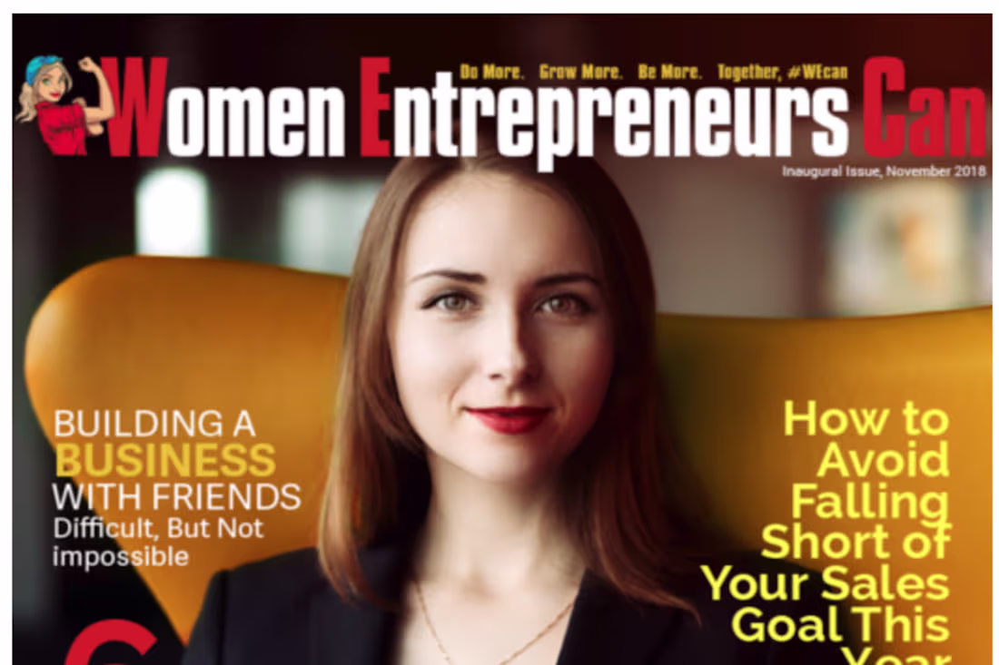 Cover image for Women Entrepreneurs Can magazine