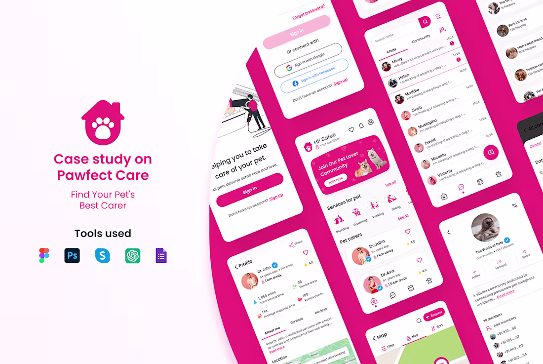 Cover image for Case study on Pawfect Care :: Behance