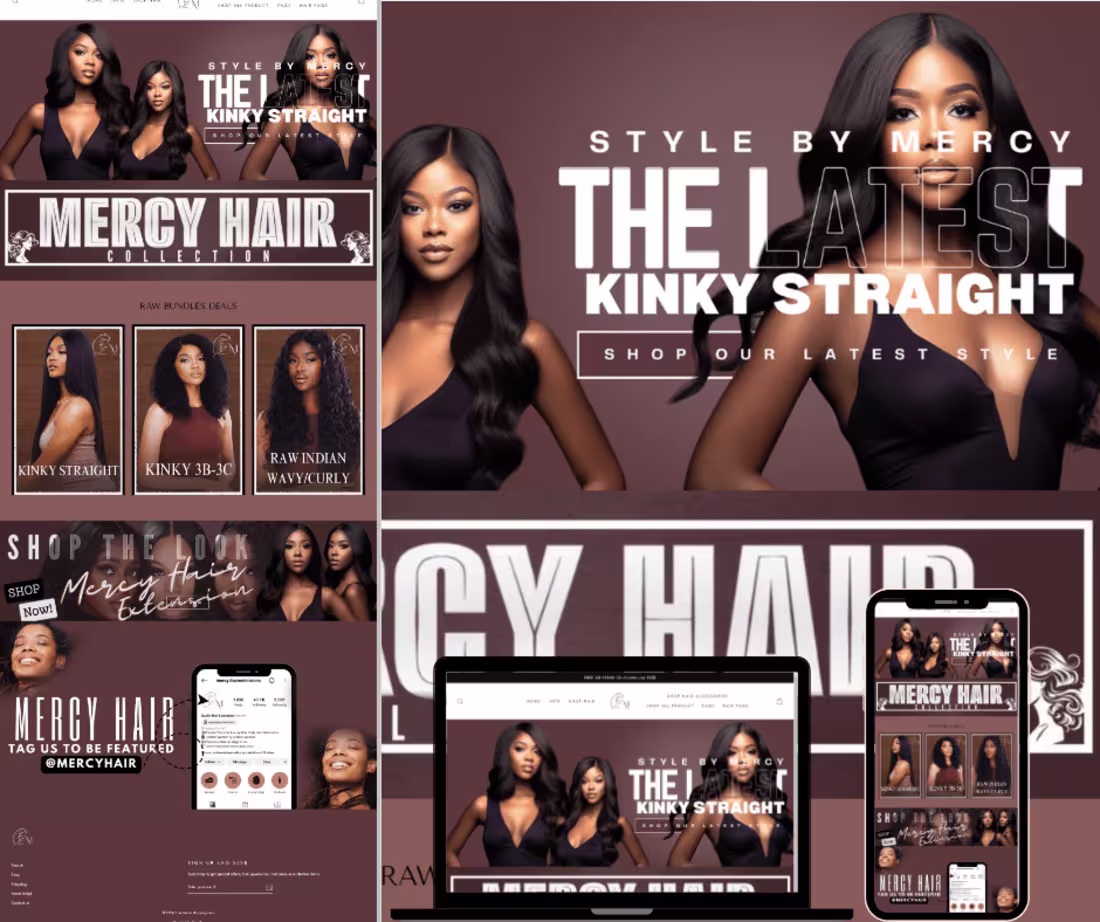 Cover image for Hair Extension website 
