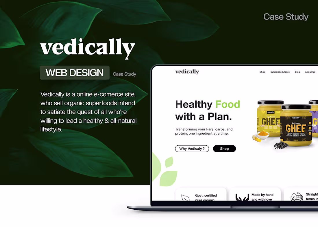 Cover image for Vedically website design on Behance