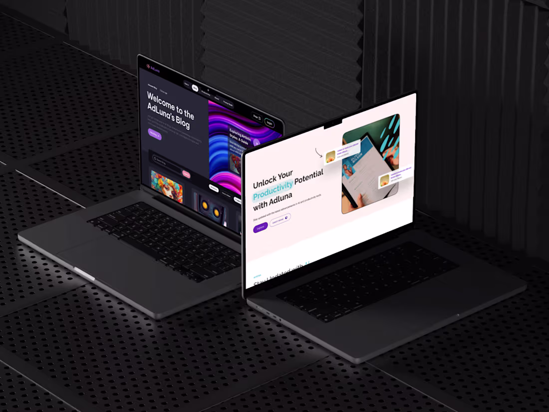 Cover image for Adluna: Productivity Platform UI/UX Design 