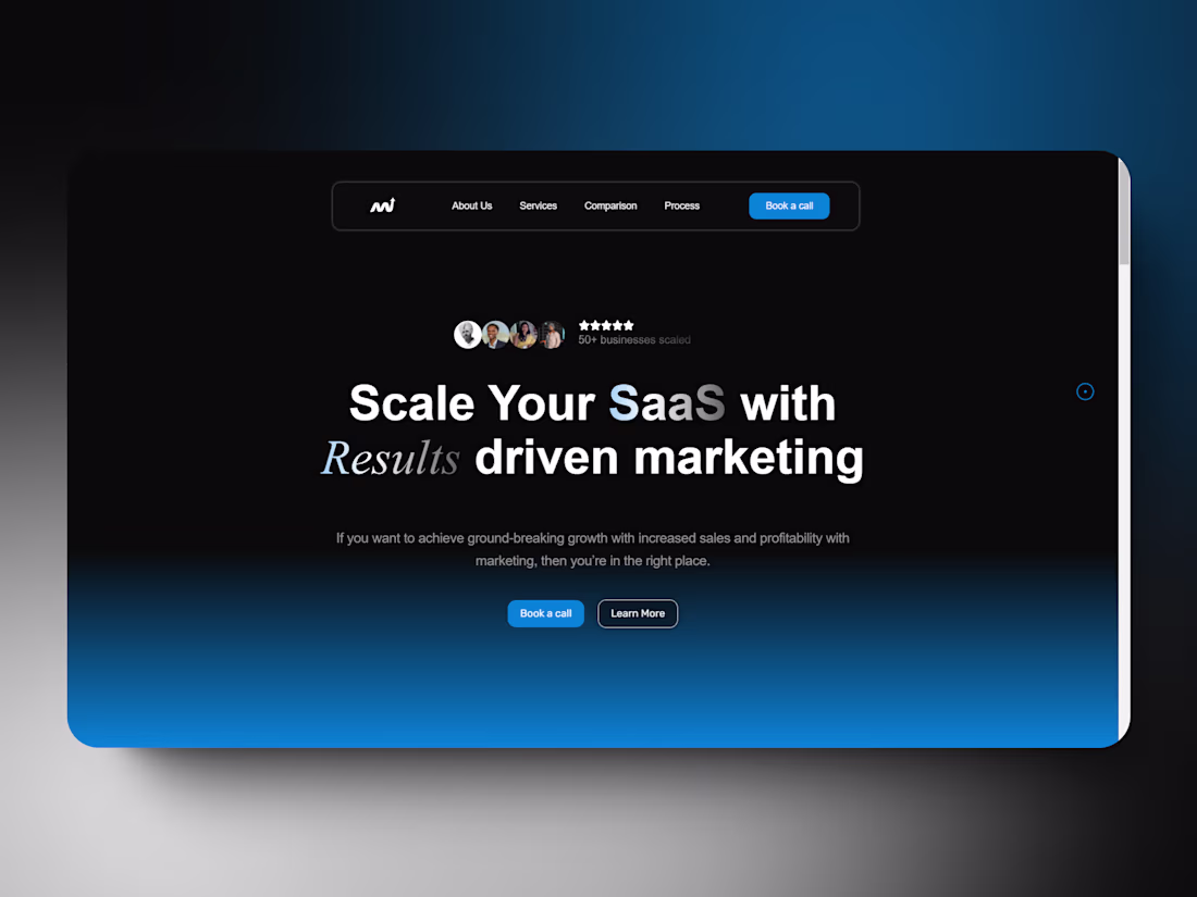 Cover image for  SaaS Modern Marketing Website for Modern X Webs