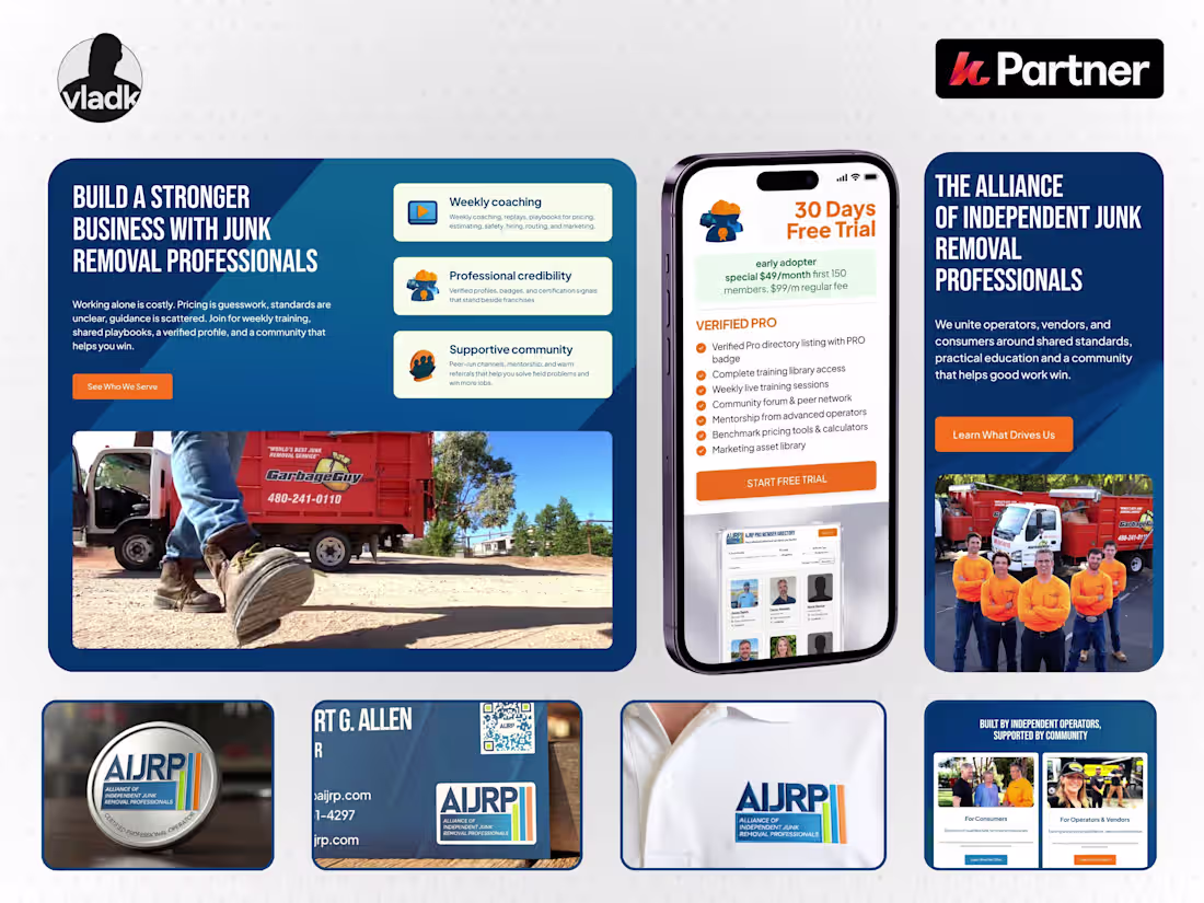 Cover image for Kajabi Training Portal, Community and Website Design for AIJRP