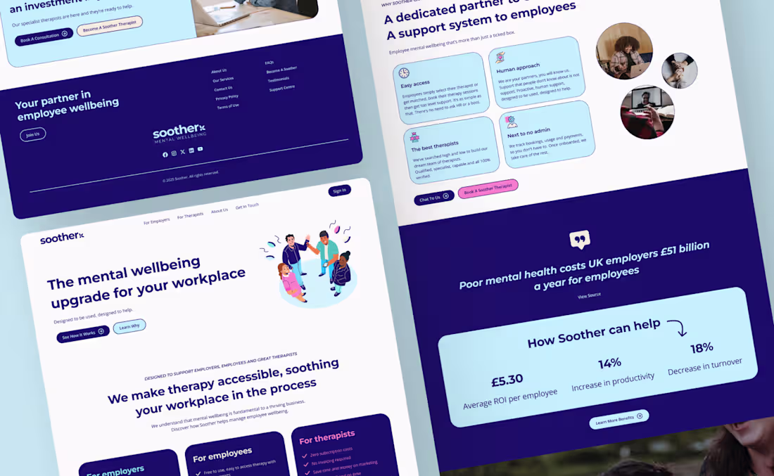 Cover image for Soother Brand Identity and Website Development