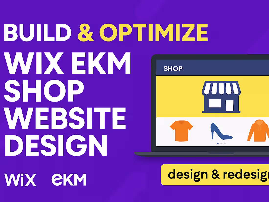 Cover image for I will design optimize wix ekm shop website design and redesign