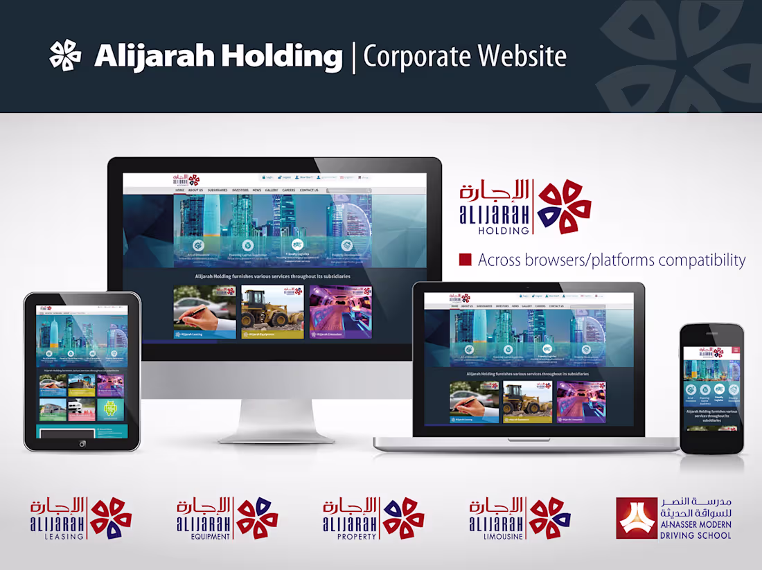 Cover image for Alijarah Holding | Corporate Website :: Behance