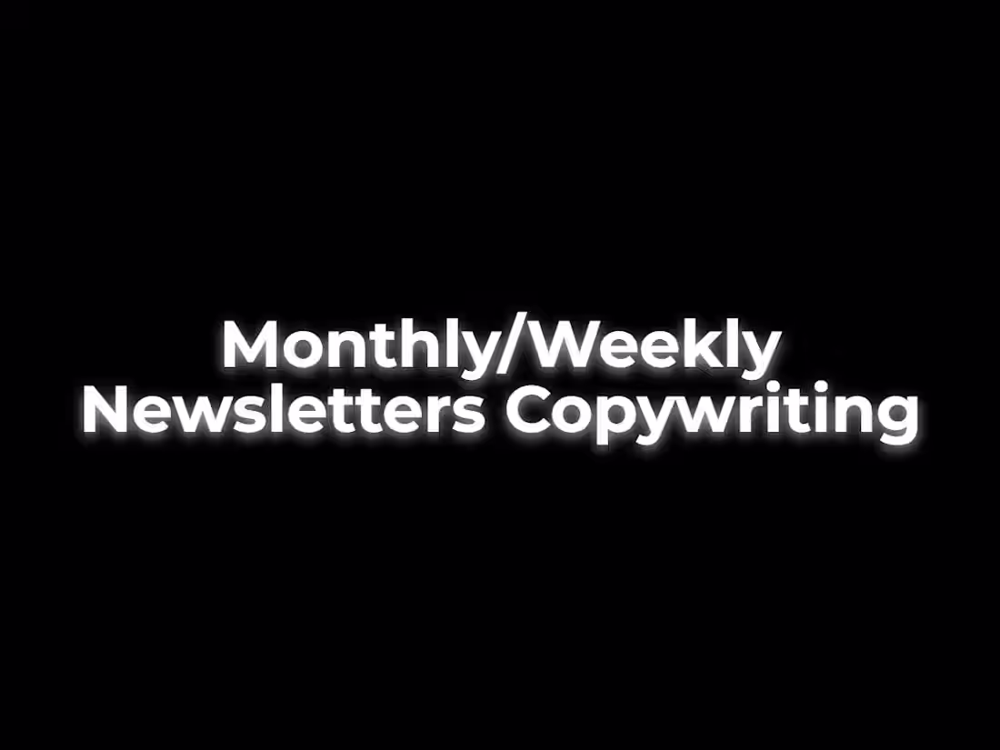 Cover image for Monthly/Weekly Newsletters Copywriting