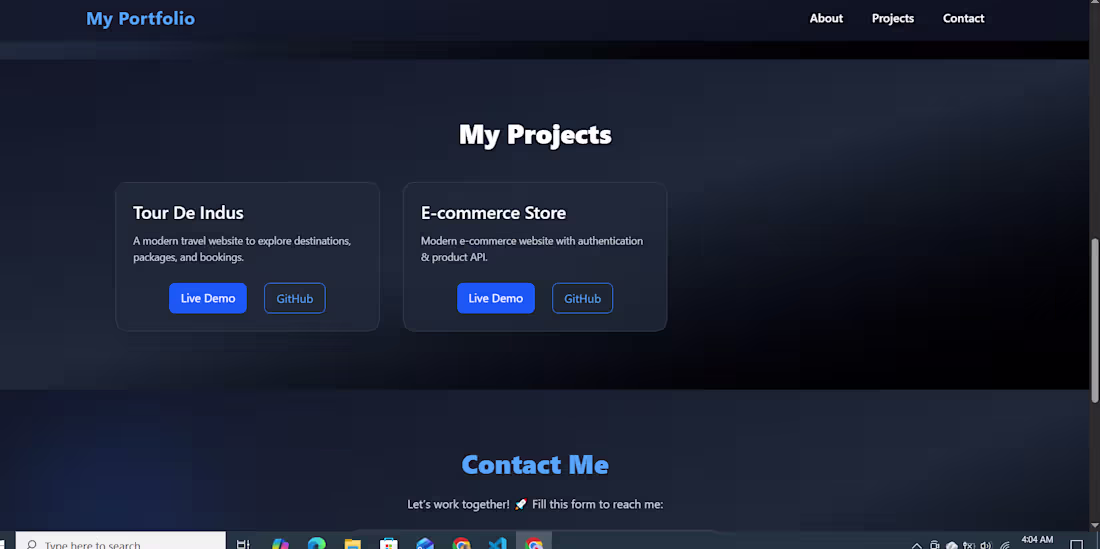 Cover image for Designed a clean and interactive personal portfolio website ...