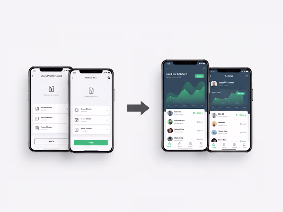 Cover image for MVP to production mobile app development (iOS & Android)