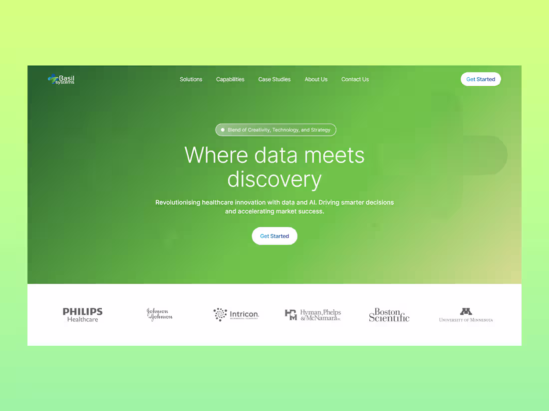 Cover image for Landing Page for Basil Systems