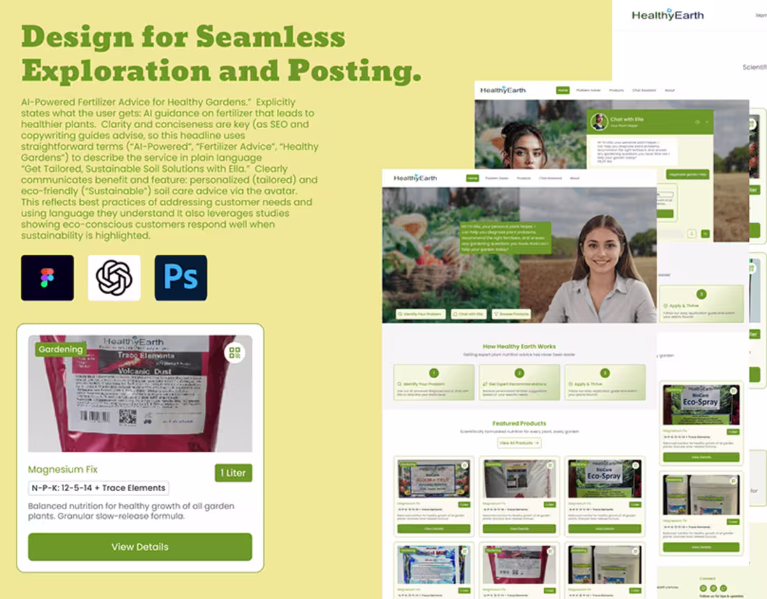 Cover image for Healthy Earth – AI Avatar Assisted Eco Website Design