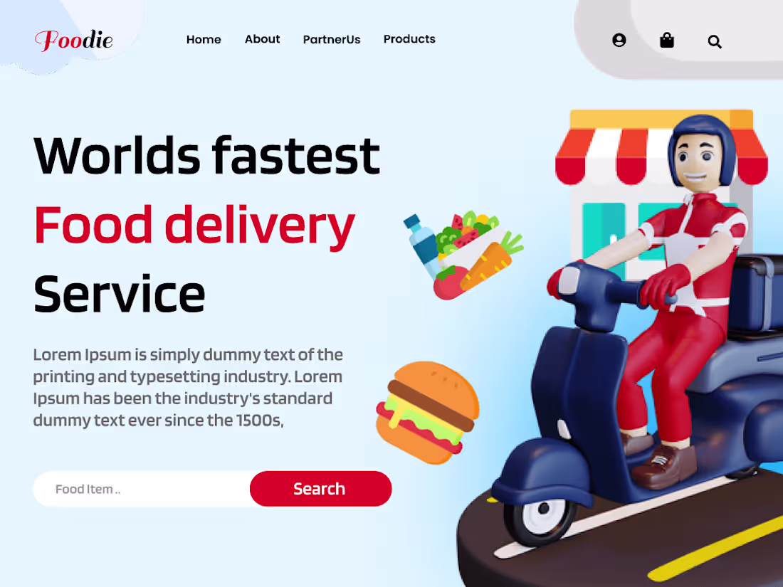 Cover image for Design for a Food Delivery Service Website
