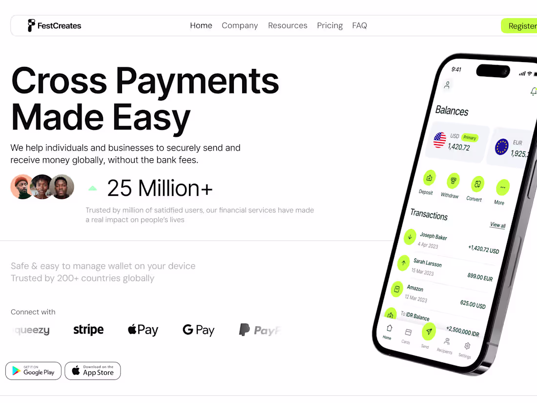 Cover image for UI/UX Design for FinTech Mobile Application Landing page