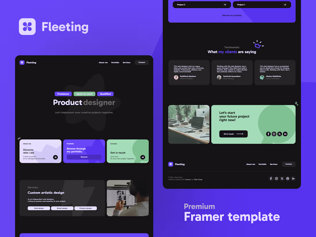Cover image for Fleeting - Framer template