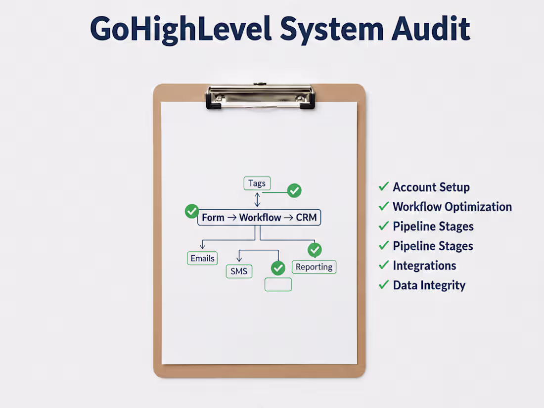 Cover image for GoHighLevel Systems Audit + Fix Plan