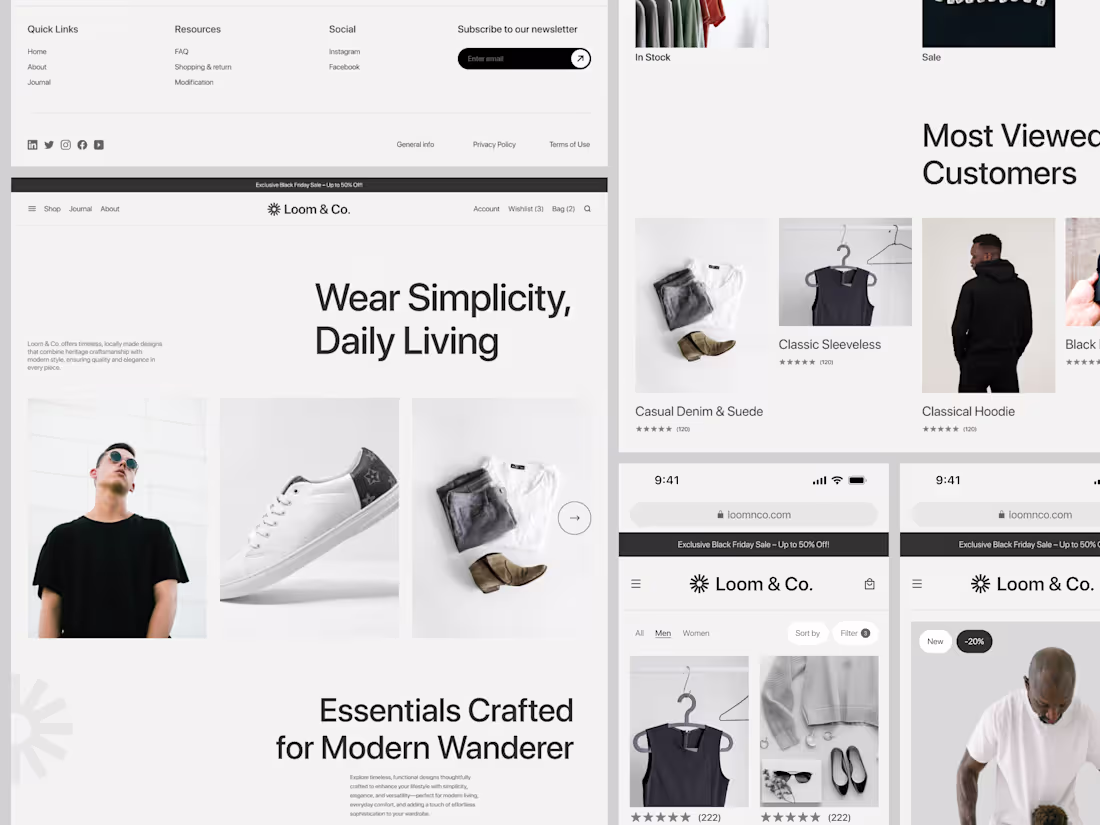 Cover image for Minimalist E-Commerce UI – Fashion Store Web & Mobile
