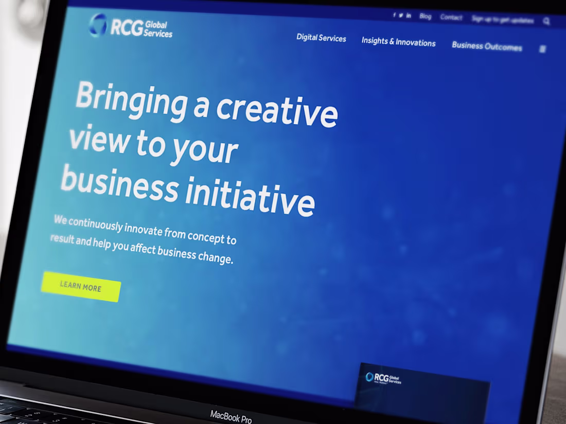 Cover image for RCG Global Services brand & web