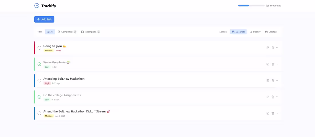 Cover image for Trackify - A Simple Task Tracker App