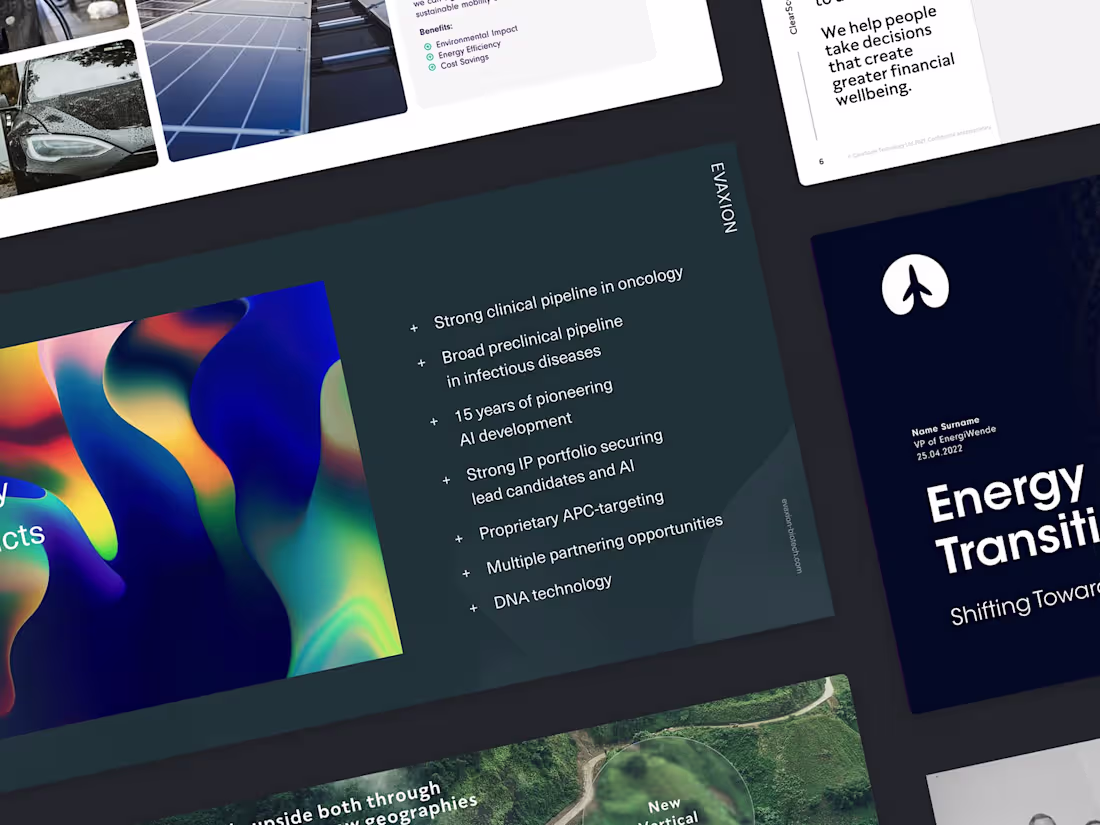 Cover image for Pitch deck, Investor and Company presentations