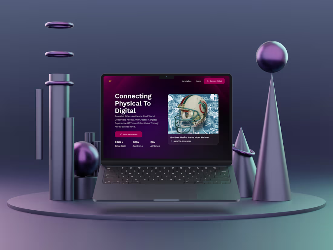 Cover image for RareMint NFT E-Commerce site redesign