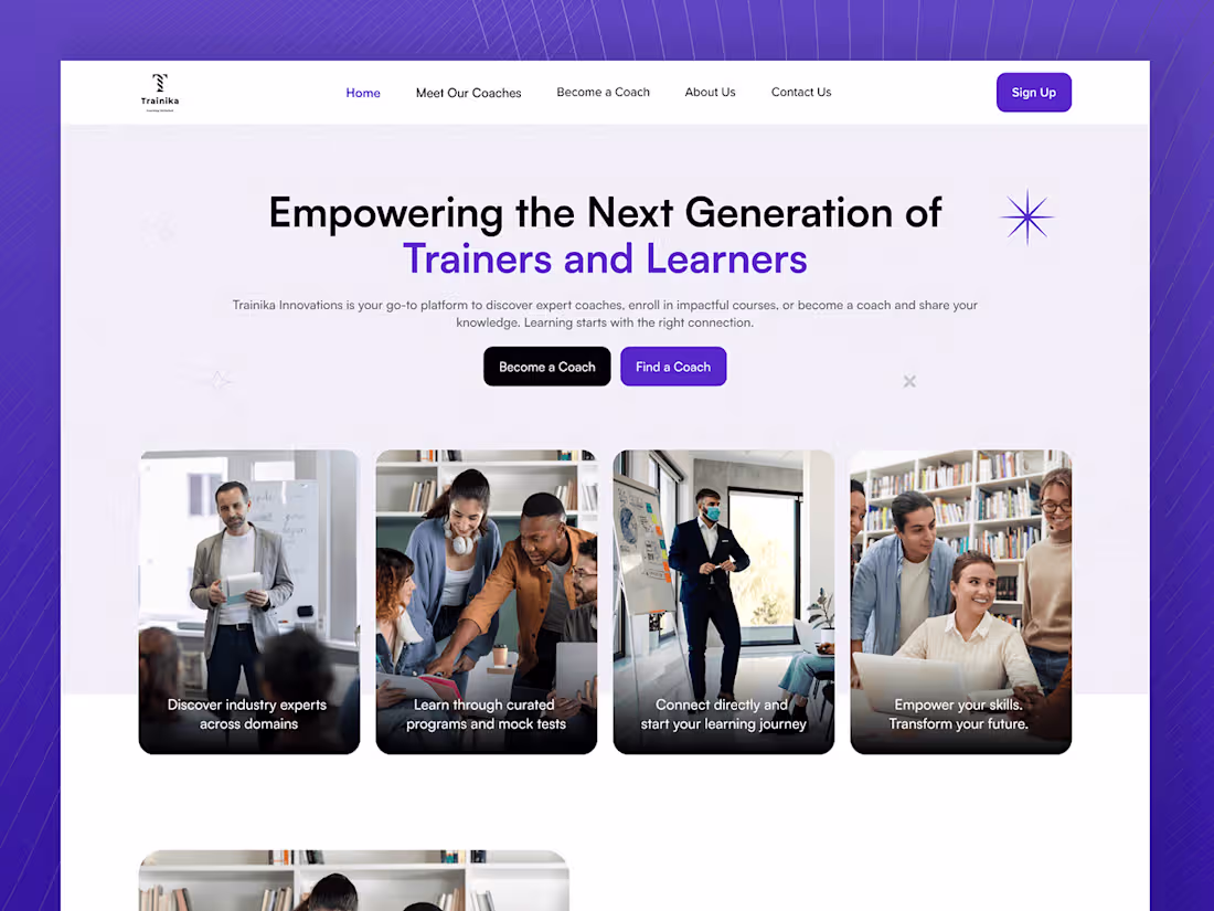 Cover image for Trainika Education Platform UI Design