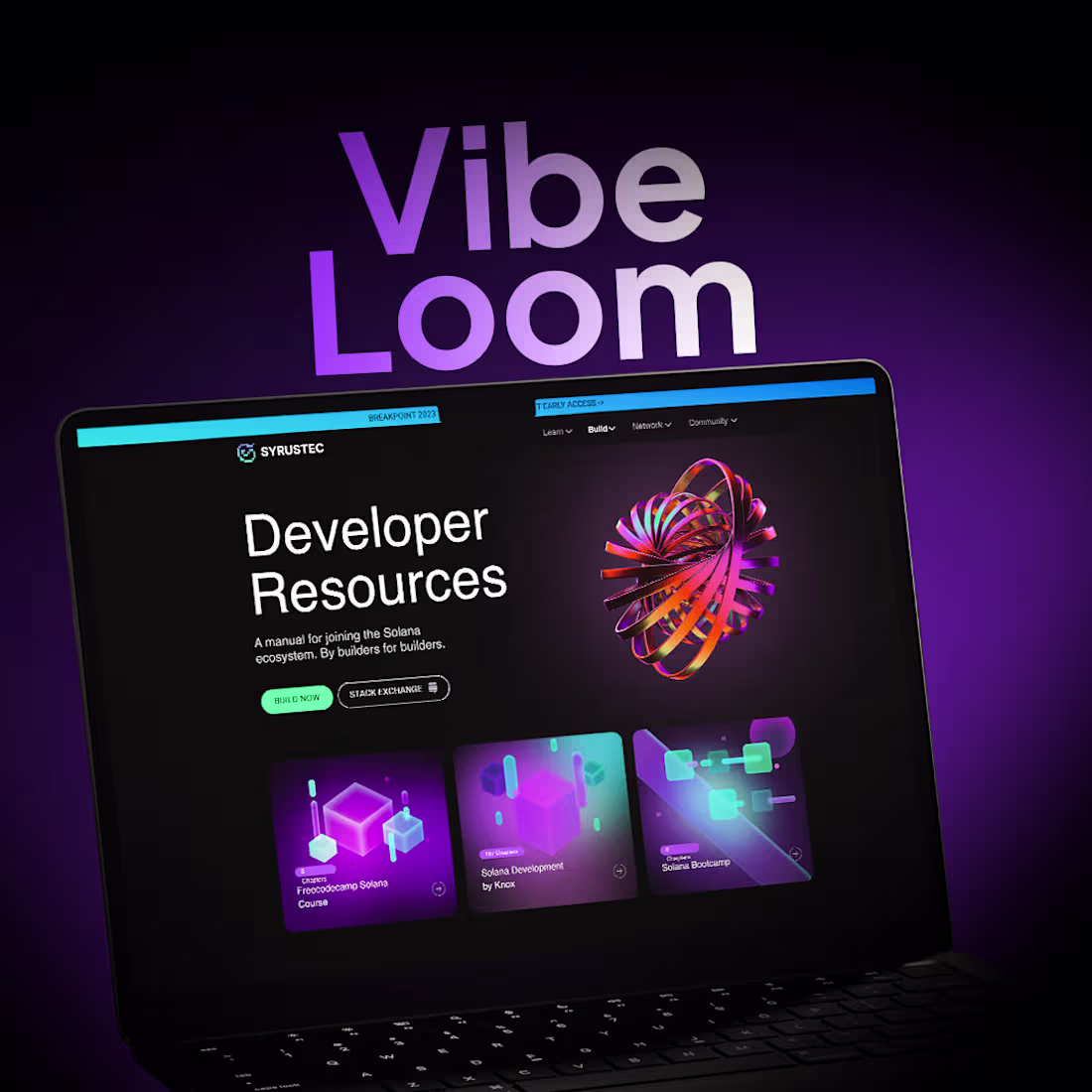 Cover image for Vibe Loom Developer Resources Platform Created a modern, dar...