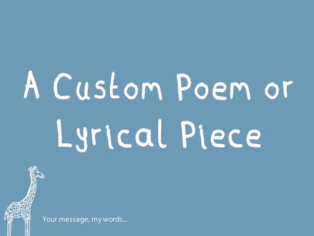 Cover image for Custom Poem or Lyrical Piece