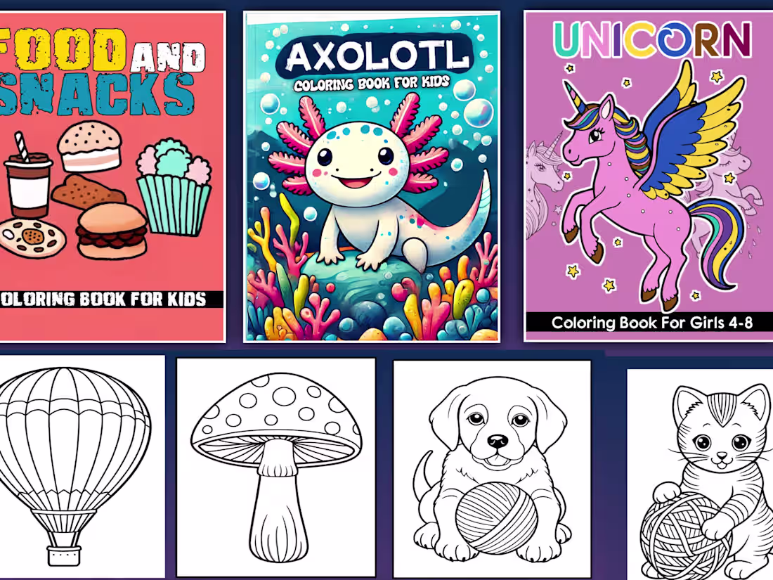 Cover image for I will create a Coloring Pages and Book Covers