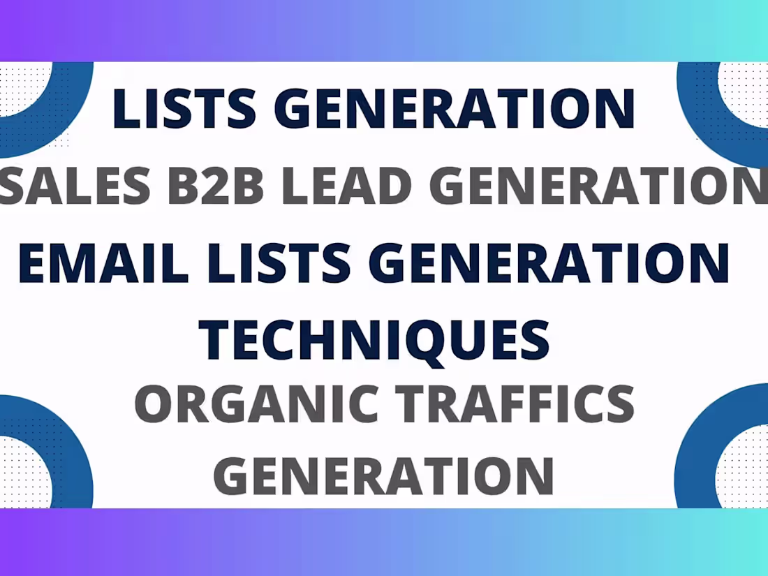 Cover image for I Will Generate Verified B2B Leads to Boost Your Business Growth