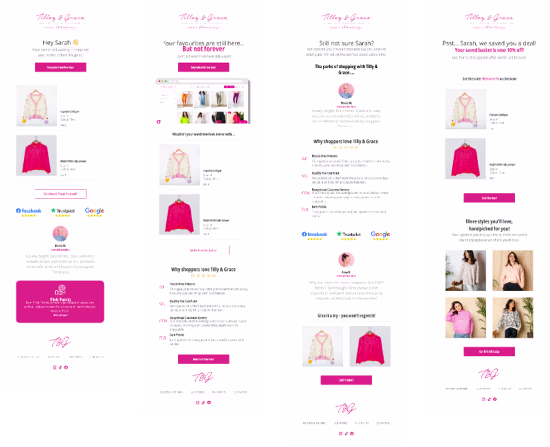 Cover image for Tiley & Grace Email Design