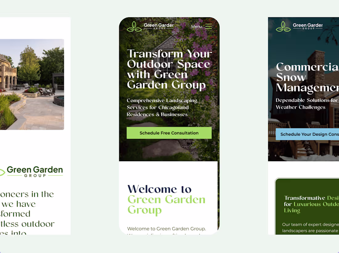 Cover image for Green Gardens · UX/UI & Webflow
