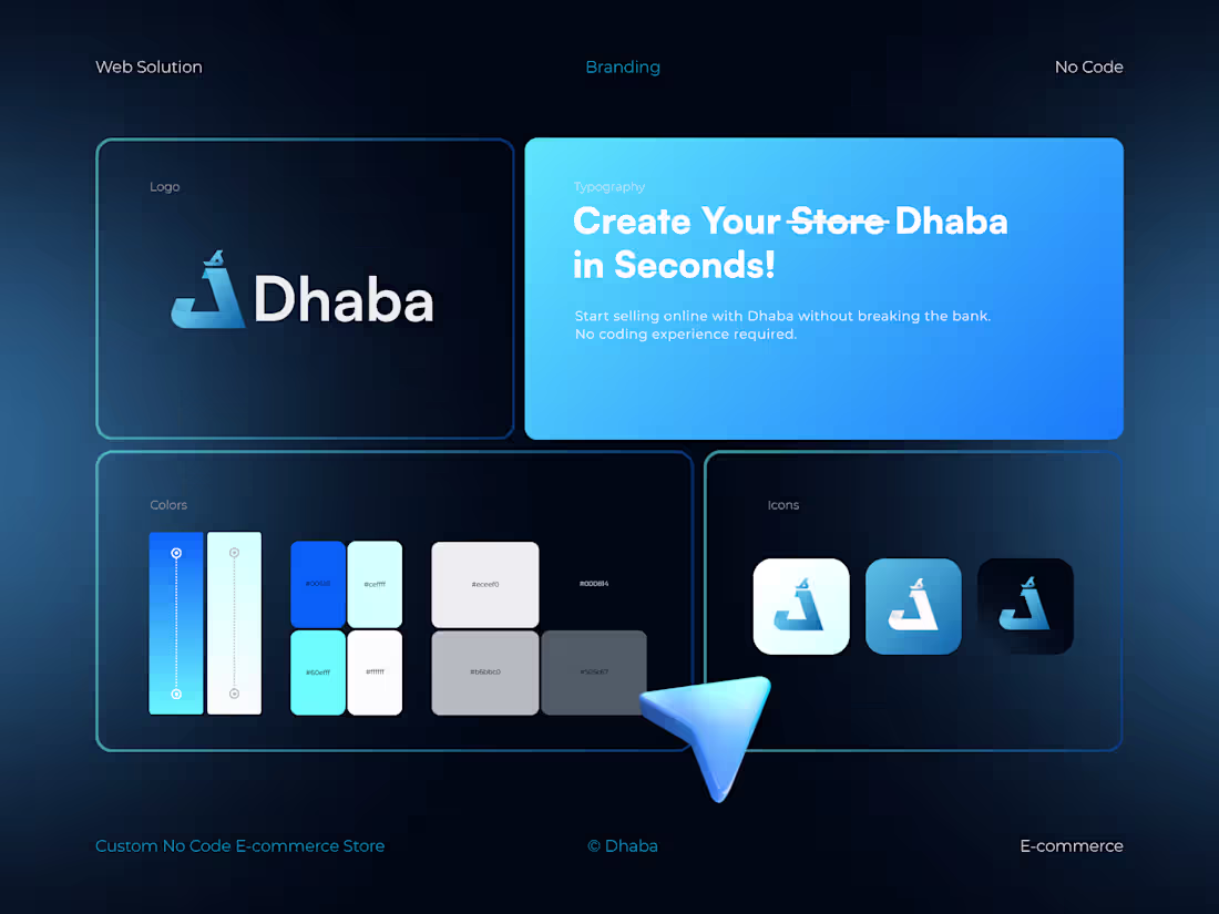 Cover image for Geometric style logo and brand identity for Dhaba