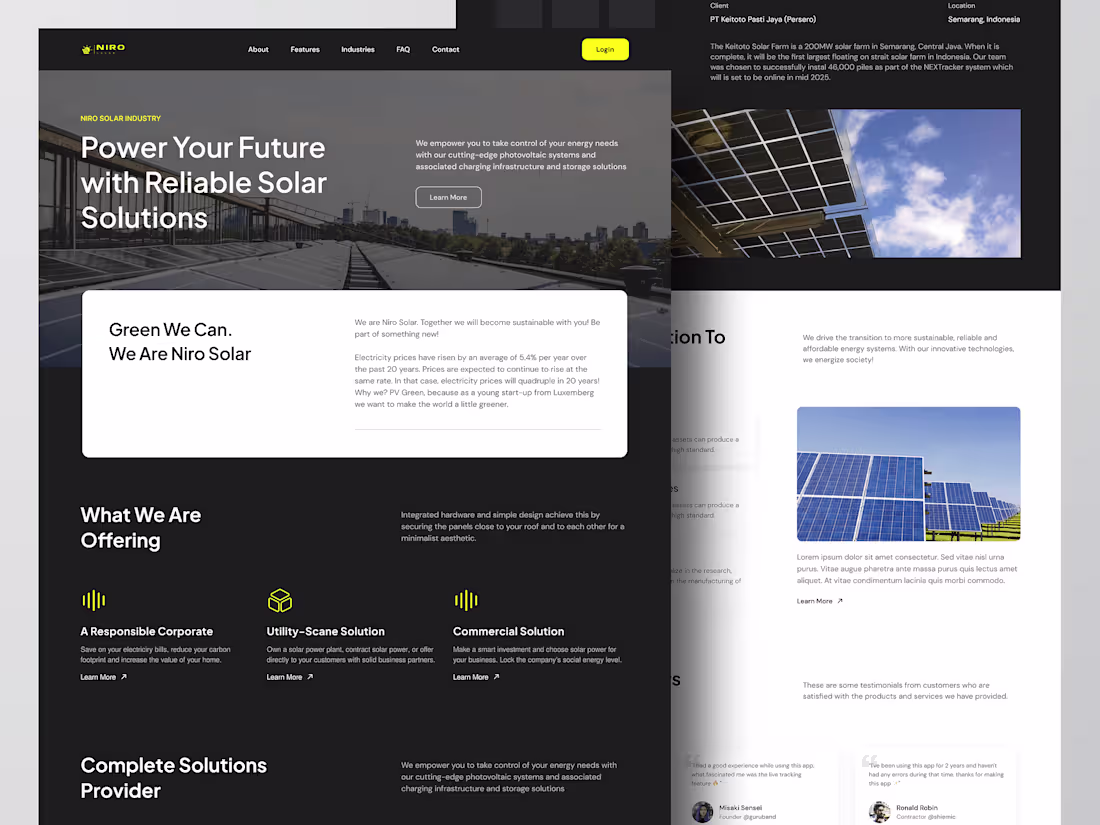 Cover image for Solar Panel Landing Page