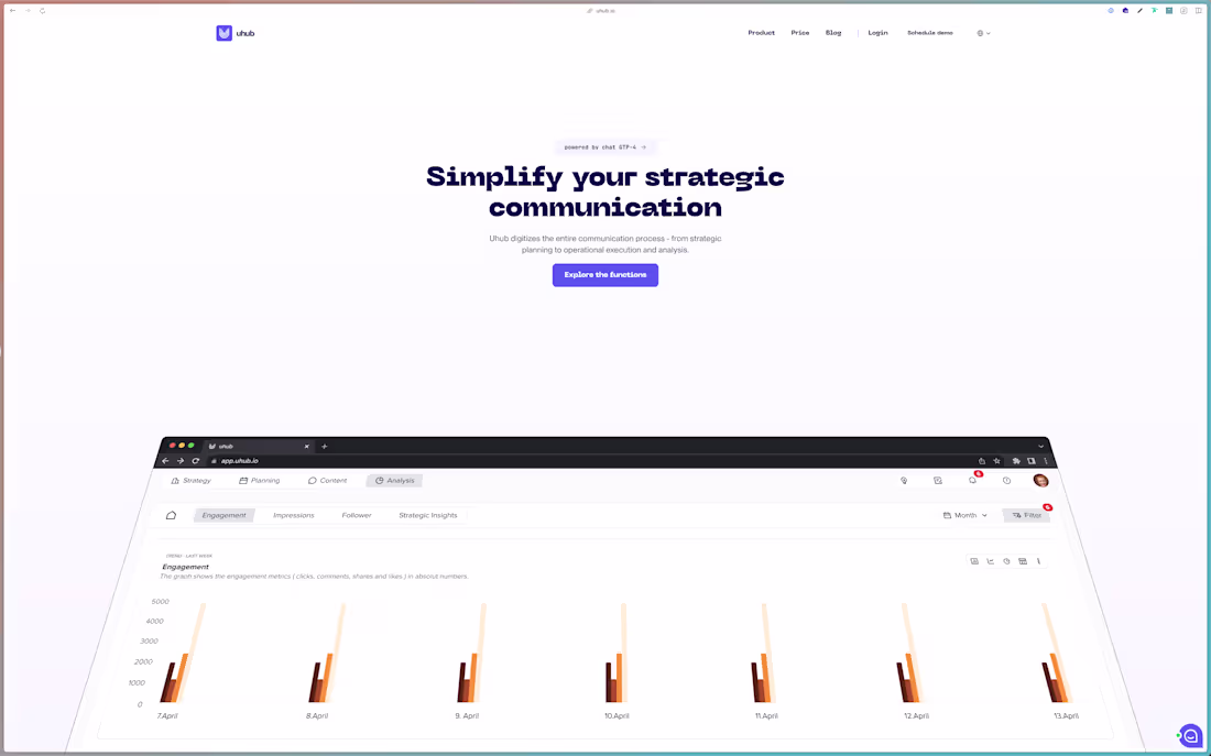 Cover image for Website for startup uhub.io