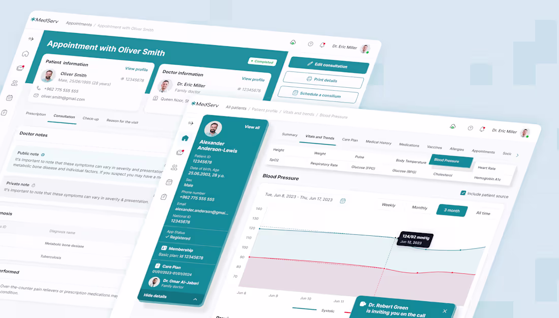 Cover image for UI/UX design of Web SaaS Platform for in-clinic operations