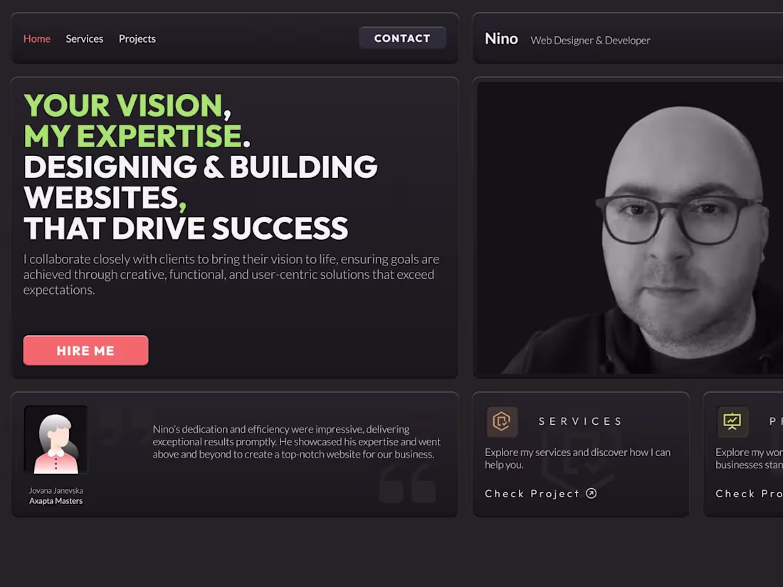 Cover image for Portfolio website