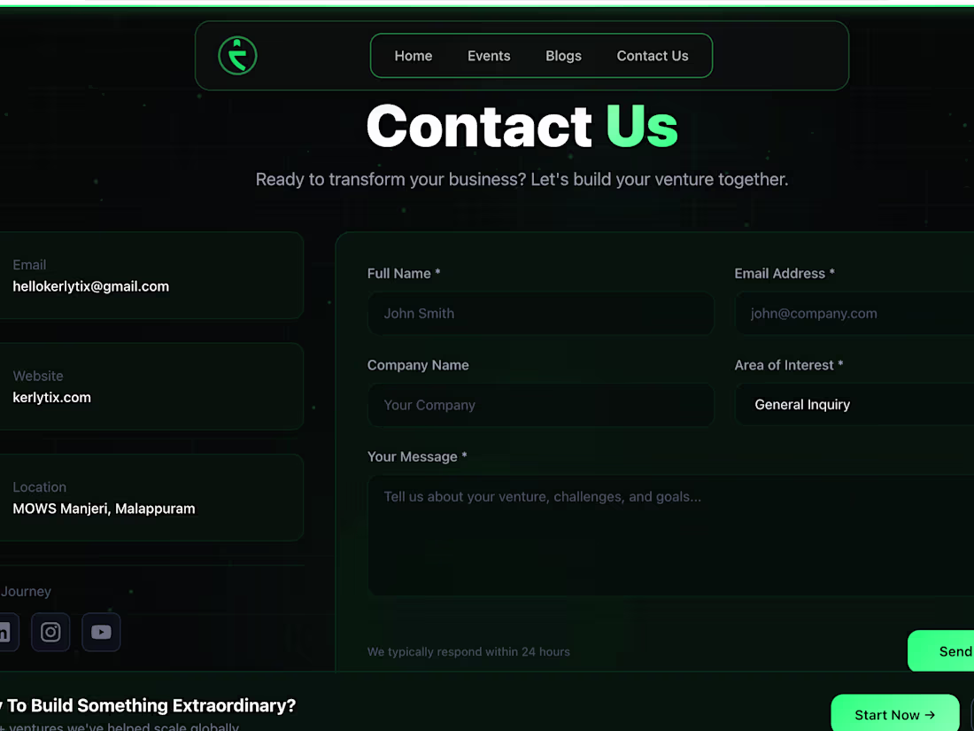 Cover image for Project 1: Kerlytix
Title: "Venture Operating