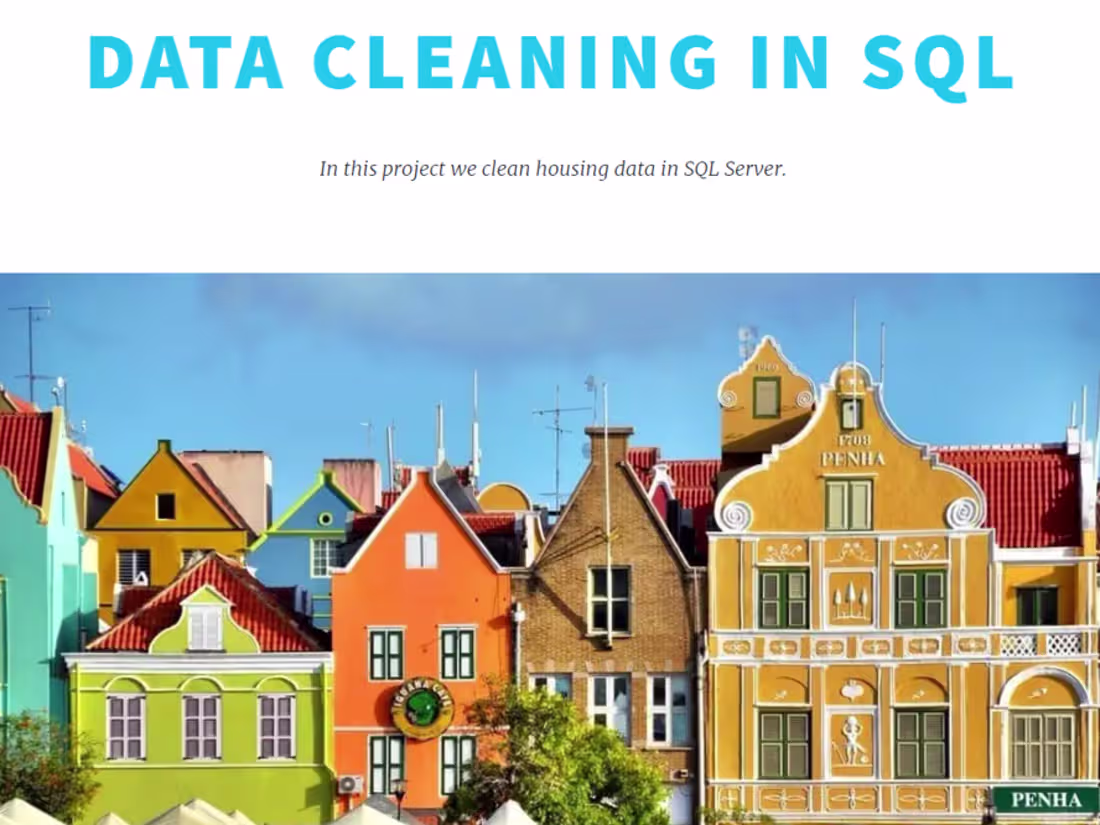 Cover image for Data cleaning in SQL