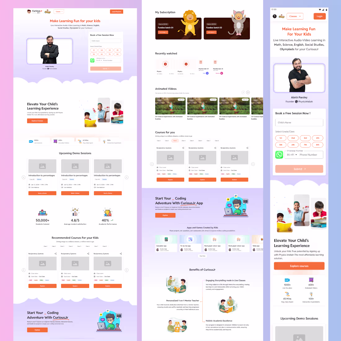 Cover image for Curious Jr Educational Platform UI/UX Design