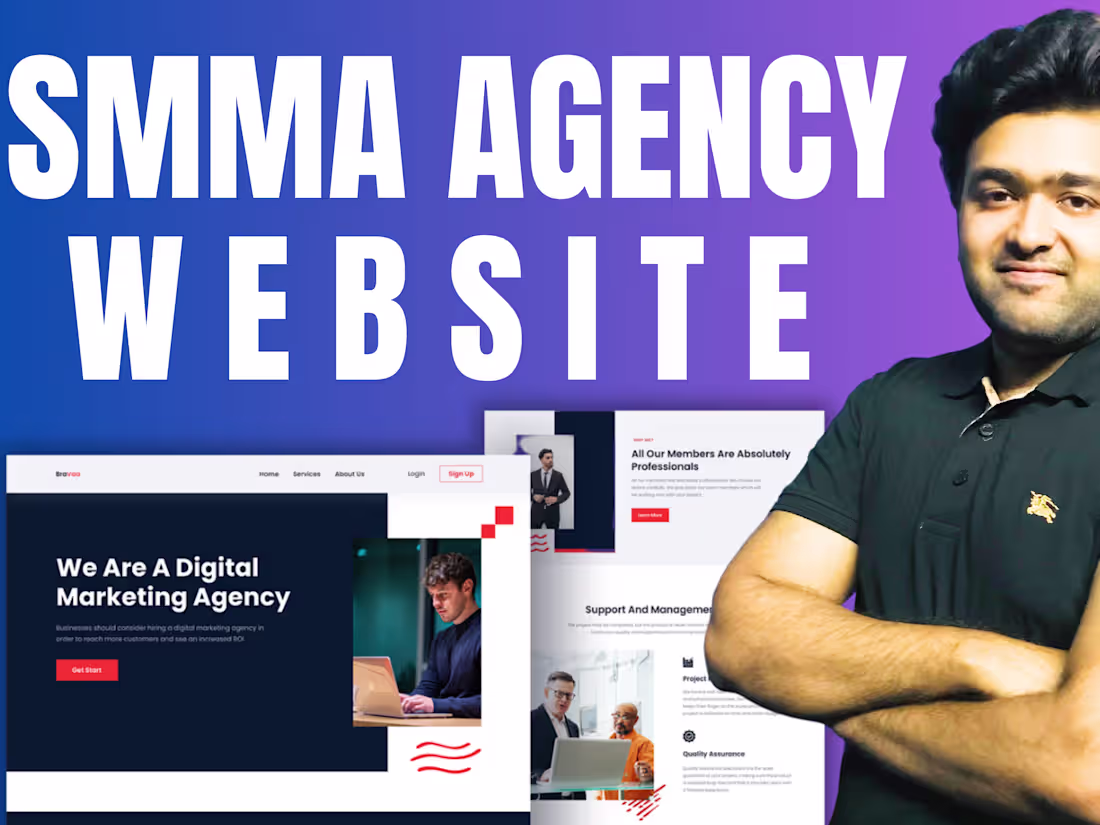 Cover image for I will build SMMA or Social Media Marketing Agency website