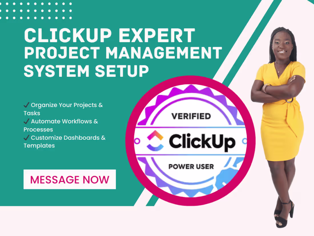 Cover image for ClickUp Expert – Project Management System Setup