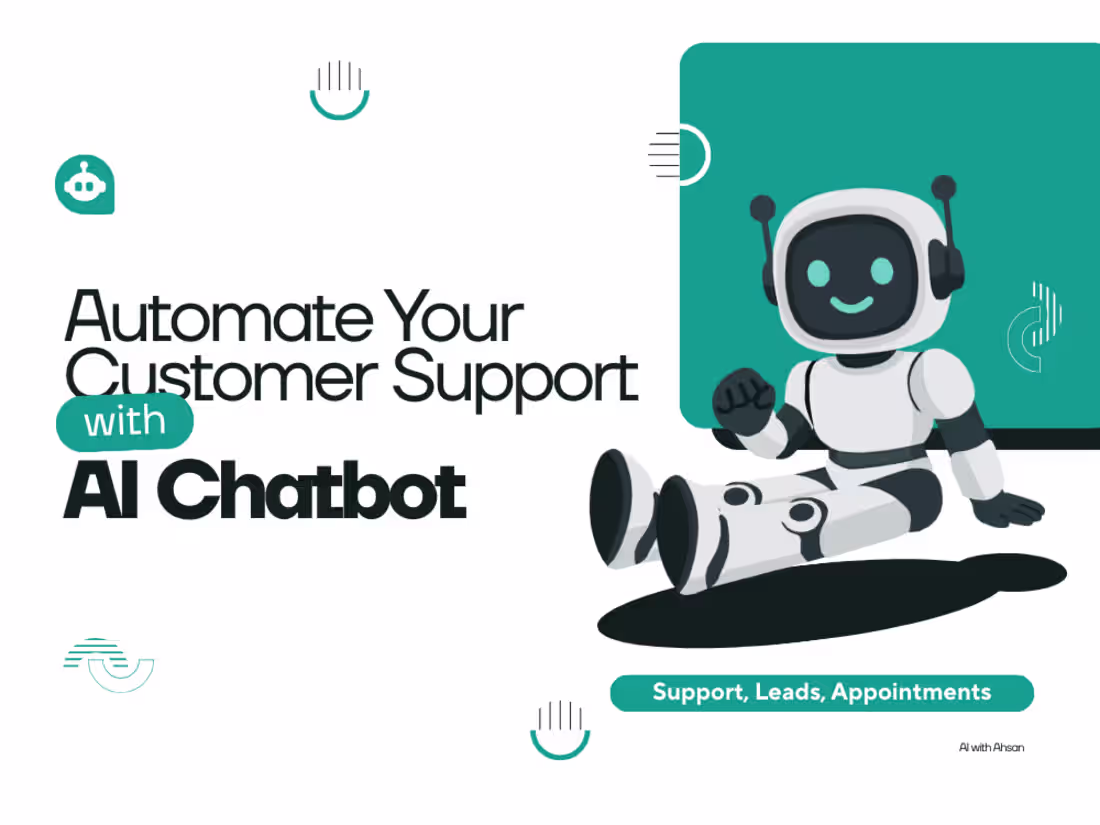 Cover image for AI Chatbot for Customer Support, Lead Capture & Appt Bookings