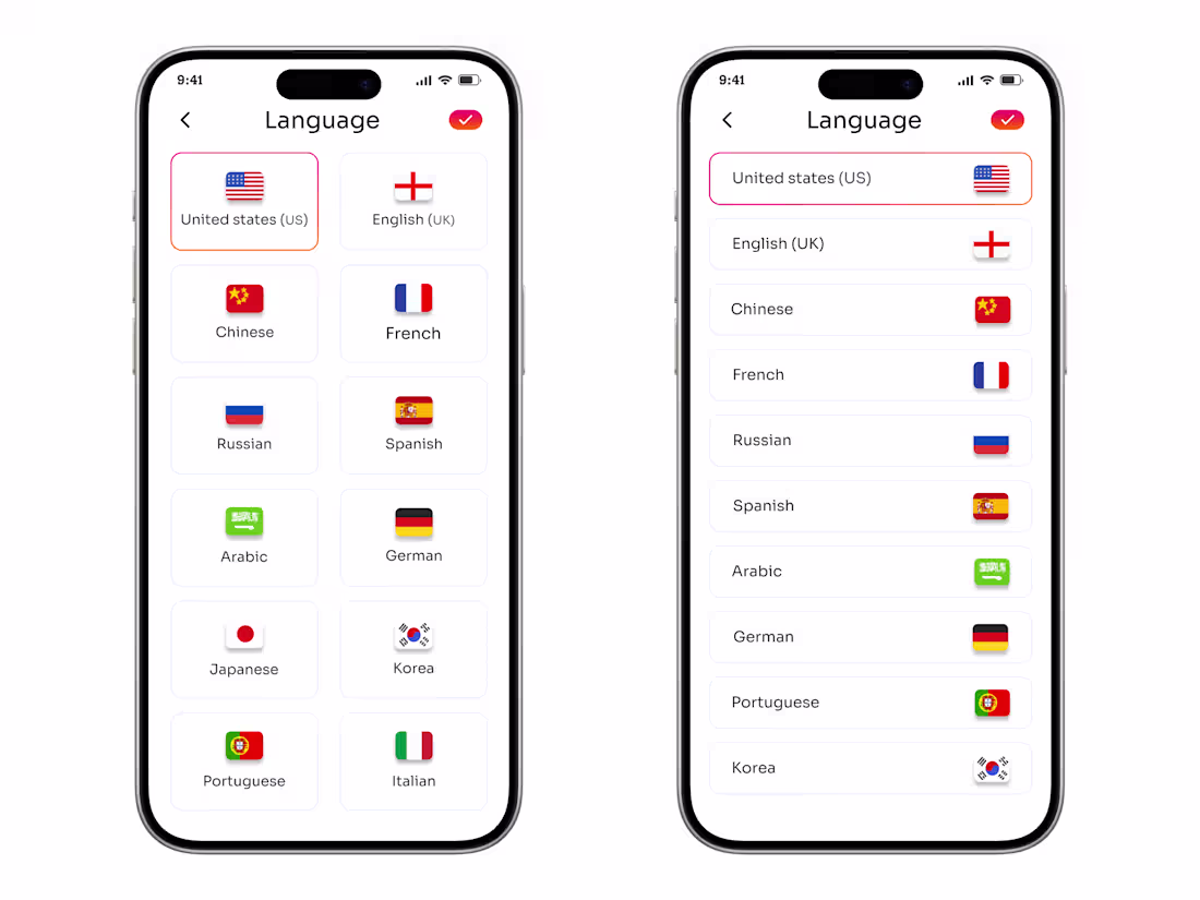 Cover image for Language Selection UI
