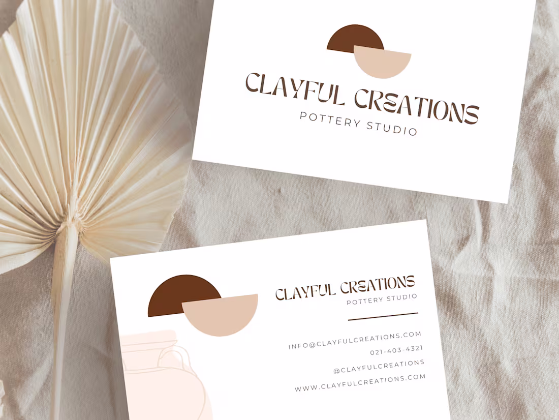 Cover image for Branding/Web Design Clayful Creations Pottery Studio
