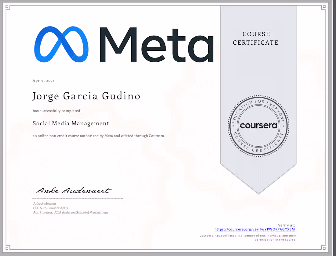 Cover image for Social Media Management 