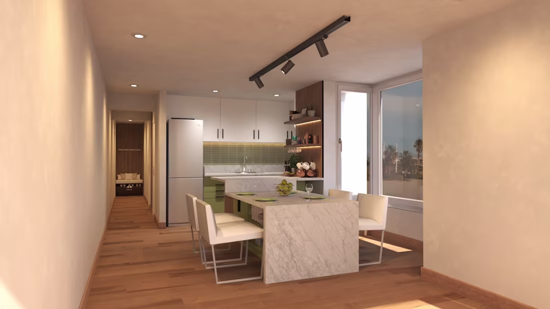 Cover image for Reñaca Apartment | Interior Design & Architectural Visualization