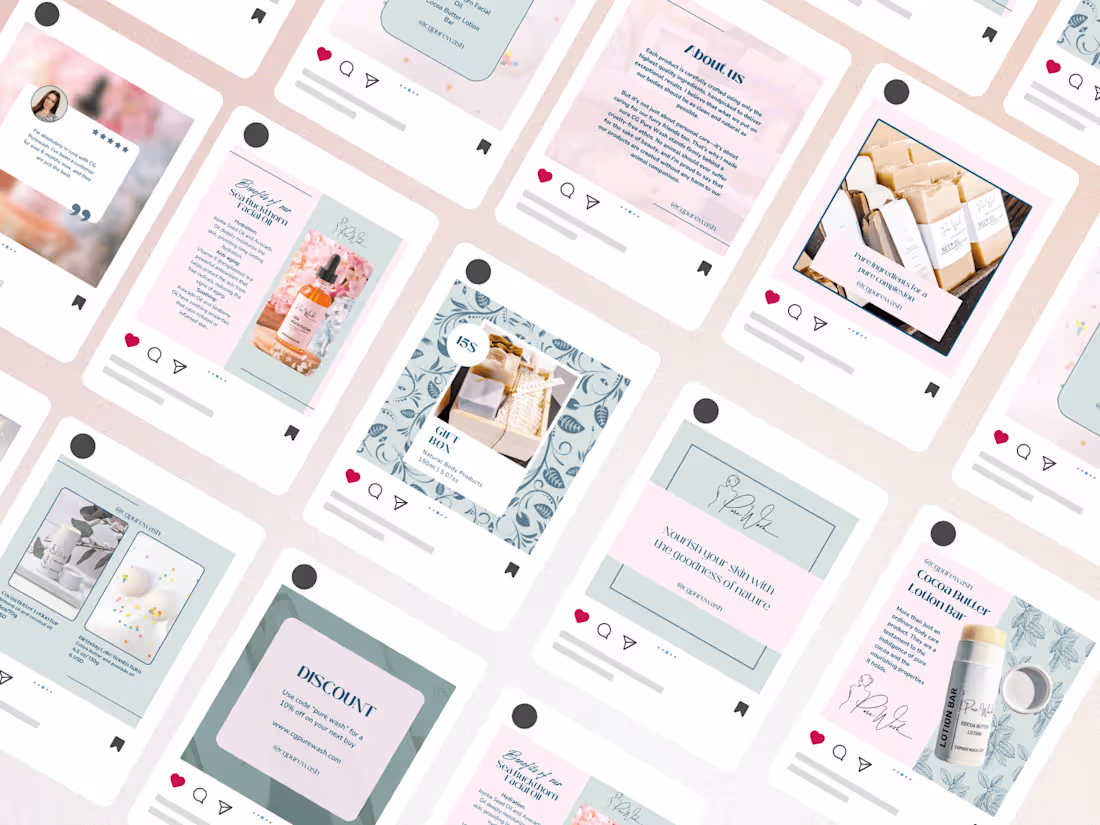 Cover image for CG Pure Wash Instagram Templates 