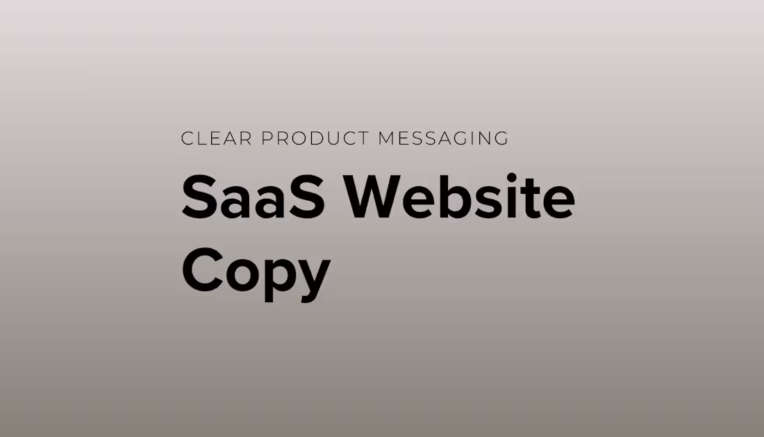 Cover image for Website Copywriting for SaaS Products