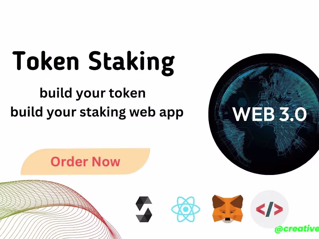 Cover image for I will custom token staking dapp web3 website development