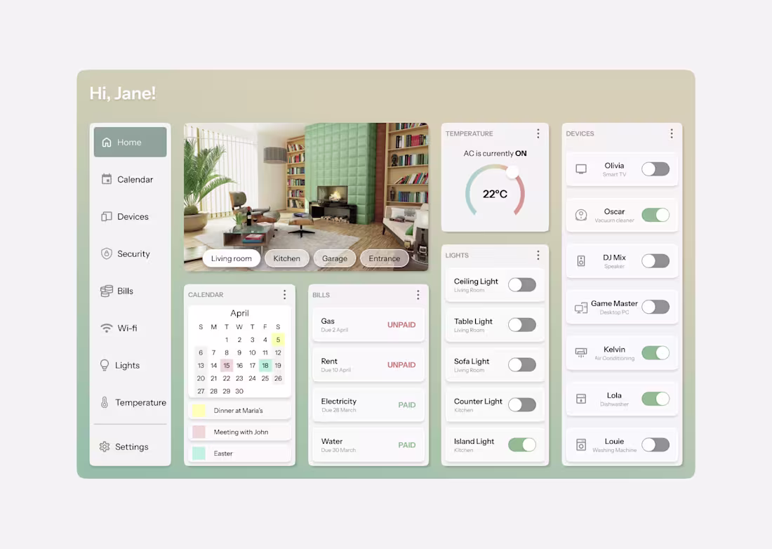 Cover image for Home Monitoring App Design